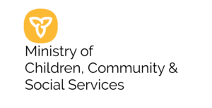 Ministry of children, community and social services logo
