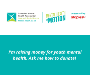 Facebook post mental health in motion about donating for youth mental health